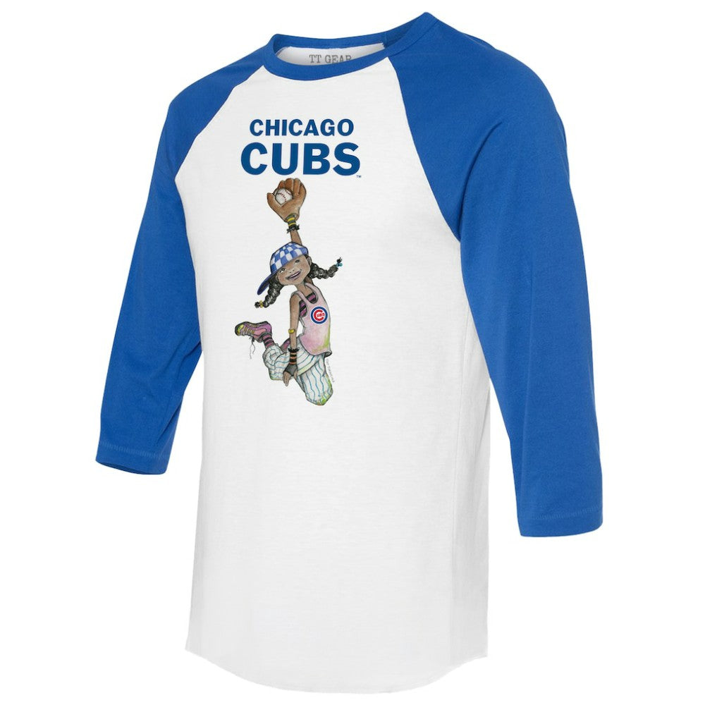 Chicago Cubs Tiny Turnip Women's Jada 3/4-Sleeve Raglan T-Shirt - MLB T-shirts