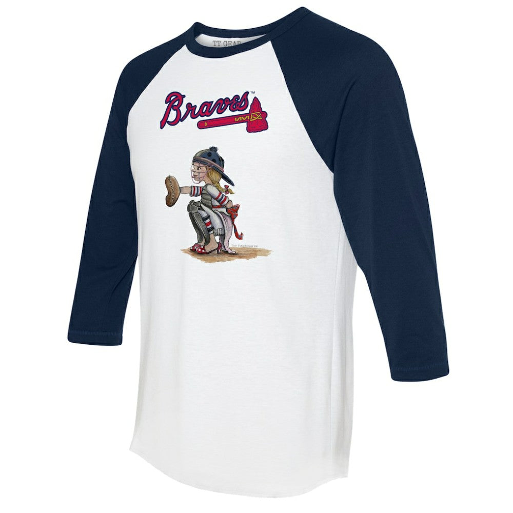 Atlanta Braves Tiny Turnip Women's Kate 3/4-Sleeve Raglan T-Shirt - MLB T-shirts