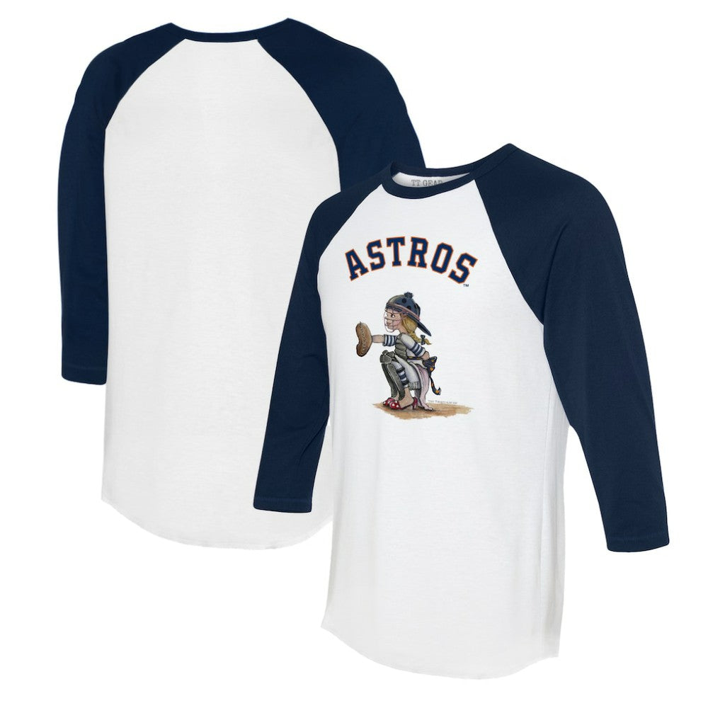 Houston Astros Tiny Turnip Women's Kate 3/4-Sleeve Raglan T-Shirt - MLB T-shirts