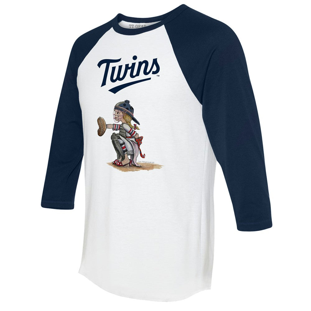Minnesota Twins Tiny Turnip Women's Kate 3/4-Sleeve Raglan T-Shirt - MLB T-shirts
