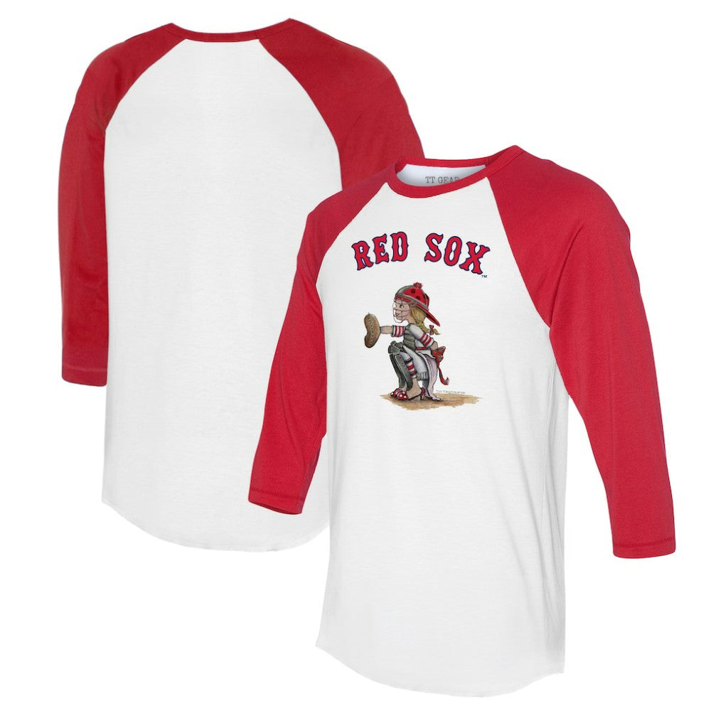 Boston Red Sox Tiny Turnip Women's Kate 3/4-Sleeve Raglan T-Shirt - MLB T-shirts