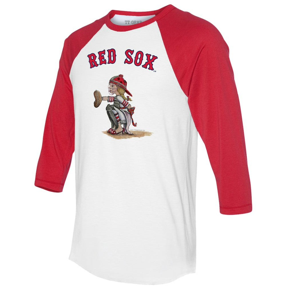 Boston Red Sox Tiny Turnip Women's Kate 3/4-Sleeve Raglan T-Shirt - MLB T-shirts