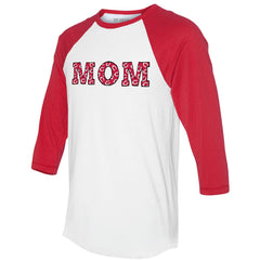 Cincinnati Reds Tiny Turnip Women's Logo Mom 3/4-Sleeve Raglan T-Shirt - MLB T-shirts