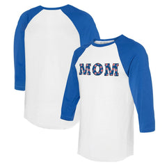 Chicago Cubs Tiny Turnip Women's Logo Mom 3/4-Sleeve Raglan T-Shirt - MLB T-shirts