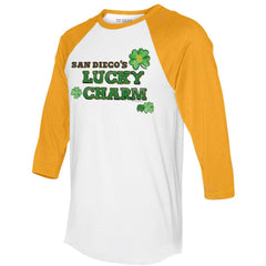 San Diego Padres Tiny Turnip Women's Lucky Charm 3/4-Sleeve Raglan T-Shirt - MLB T-shirts