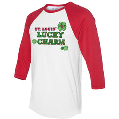 St. Louis Cardinals Tiny Turnip Women's Lucky Charm 3/4-Sleeve Raglan T-Shirt - MLB T-shirts