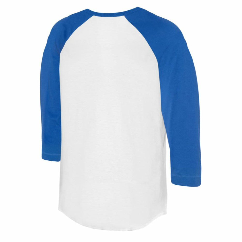 Toronto Blue Jays Tiny Turnip Women's Peace Love Baseball 3/4-Sleeve Raglan T-Shirt - MLB T-shirts
