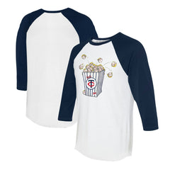 Minnesota Twins Tiny Turnip Women's Popcorn 3/4-Sleeve Raglan T-Shirt - MLB T-shirts