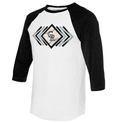 Colorado Rockies Tiny Turnip Women's Prism Arrows 3/4-Sleeve Raglan T-Shirt - MLB T-shirts