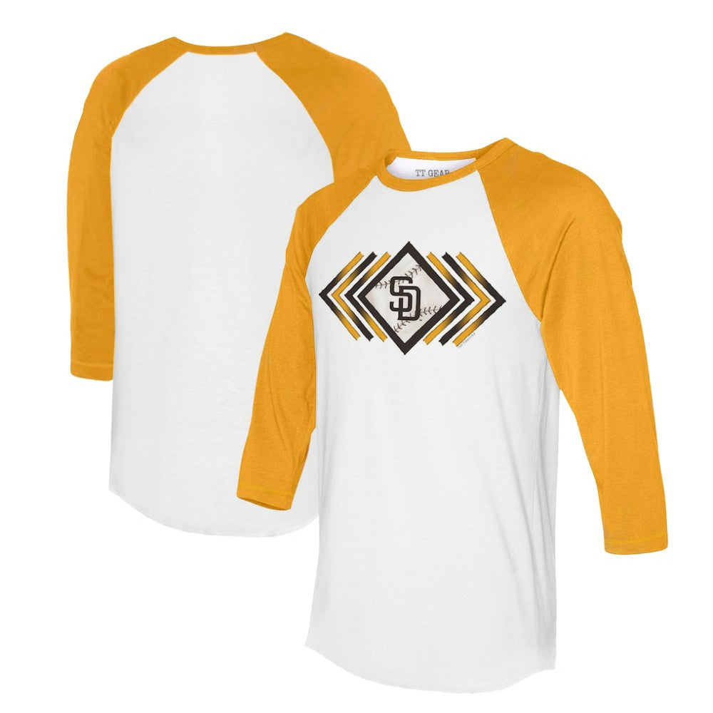 San Diego Padres Tiny Turnip Women's Prism Arrows 3/4-Sleeve Raglan T-Shirt - MLB T-shirts