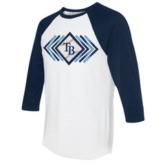 Tampa Bay Rays Tiny Turnip Women's Prism Arrows 3/4-Sleeve Raglan T-Shirt - MLB T-shirts