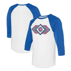 Chicago Cubs Tiny Turnip Women's Prism Arrows 3/4-Sleeve Raglan T-Shirt - MLB T-shirts