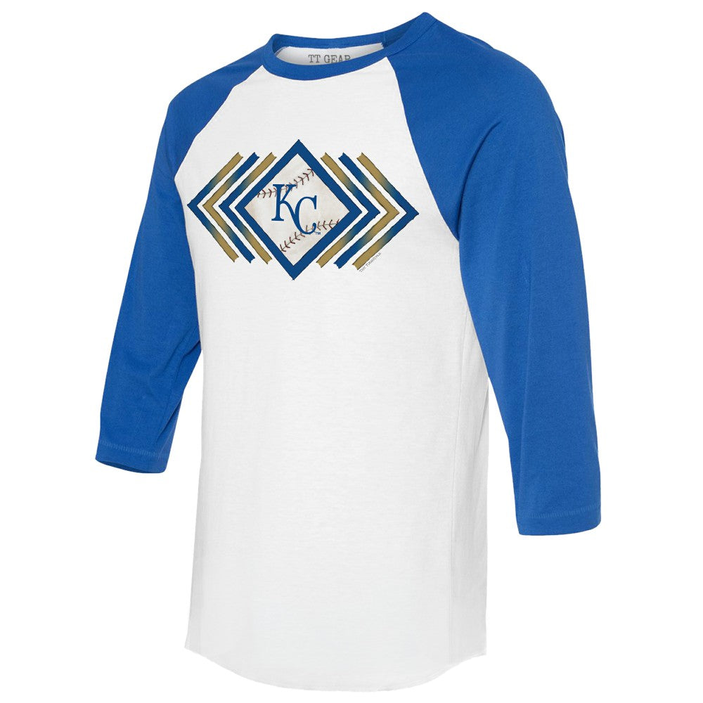 Kansas City Royals Tiny Turnip Women's Prism Arrows 3/4-Sleeve Raglan T-Shirt - MLB T-shirts