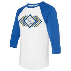 Kansas City Royals Tiny Turnip Women's Prism Arrows 3/4-Sleeve Raglan T-Shirt - MLB T-shirts