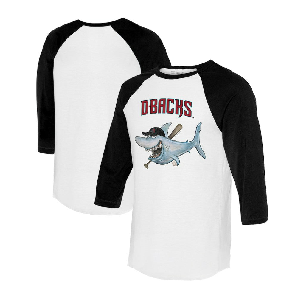 Arizona Diamondbacks Tiny Turnip Women's Shark 3/4-Sleeve Raglan T-Shirt - MLB T-shirts