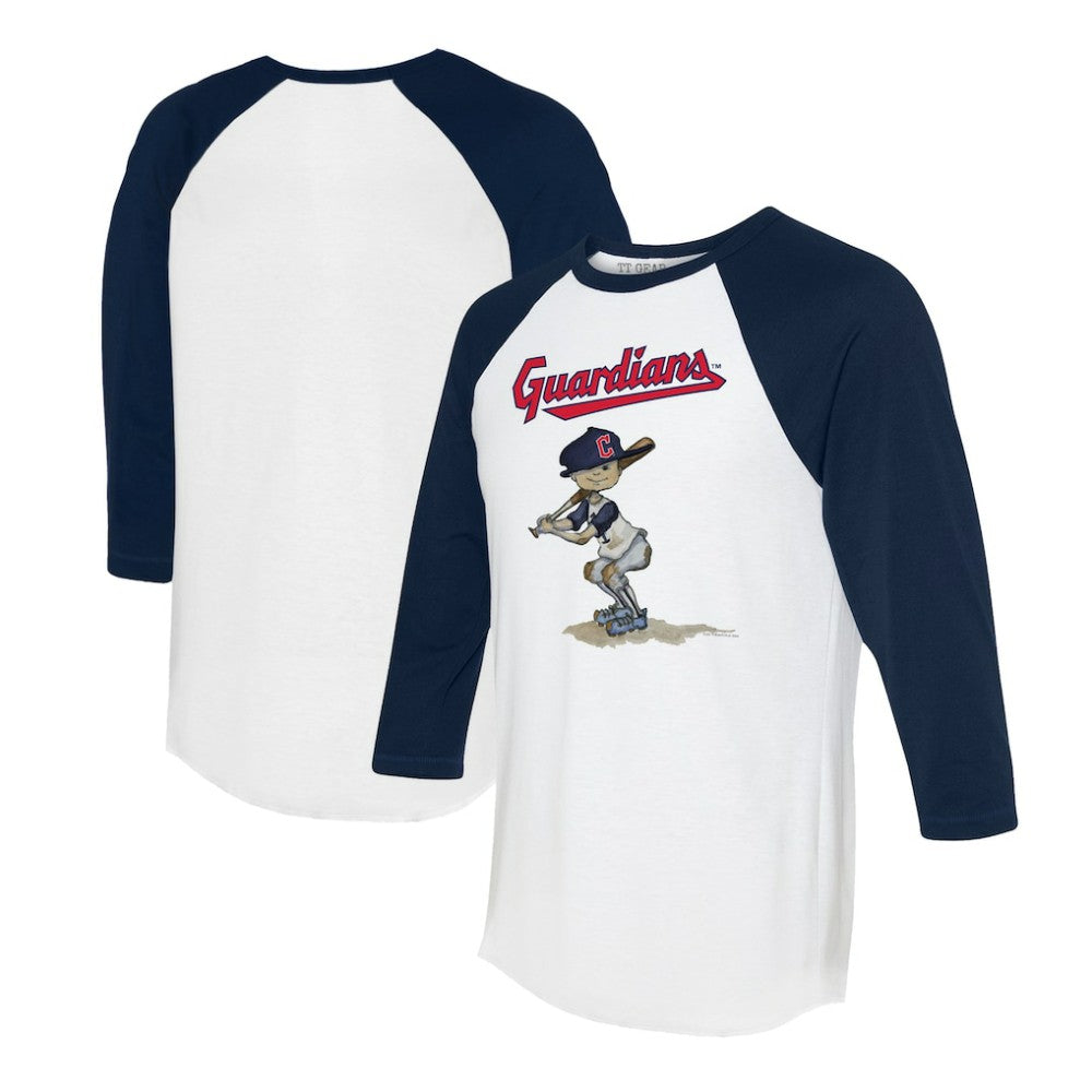 Cleveland Guardians Tiny Turnip Women's Slugger 3/4-Sleeve Raglan T-Shirt - MLB T-shirts