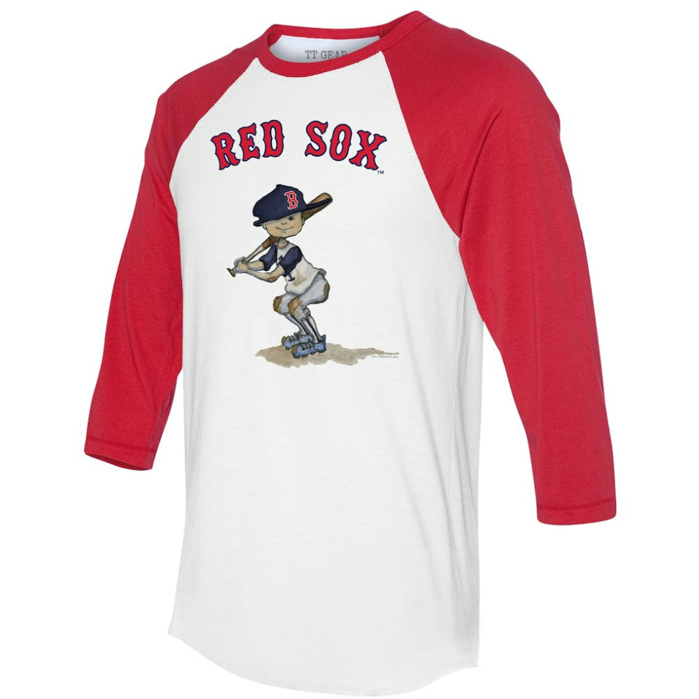 Boston Red Sox Tiny Turnip Women's Slugger 3/4-Sleeve Raglan T-Shirt - MLB T-shirts