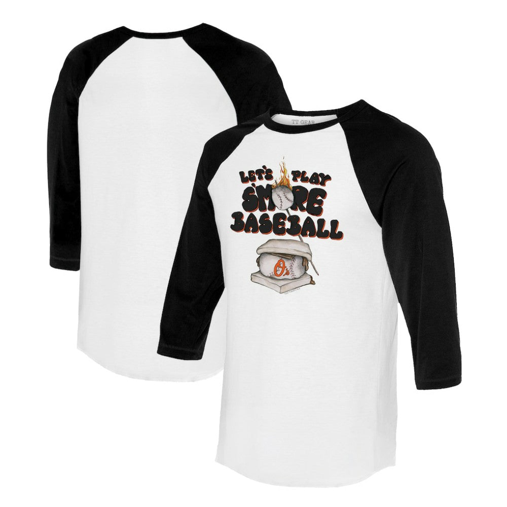 Baltimore Orioles Tiny Turnip Women's Smores 3/4-Sleeve Raglan T-Shirt - MLB T-shirts
