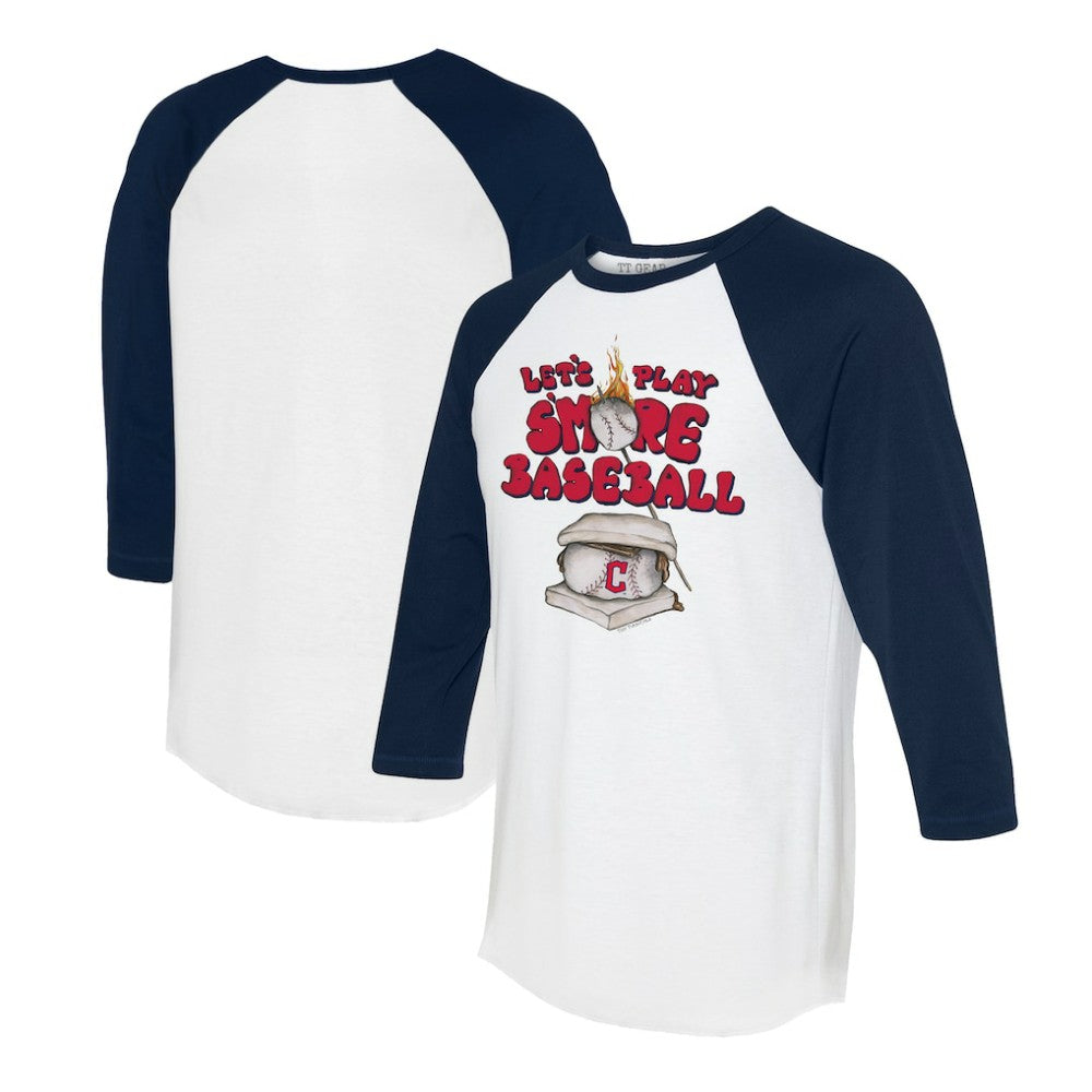 Cleveland Guardians Tiny Turnip Women's Smores 3/4-Sleeve Raglan T-Shirt - MLB T-shirts