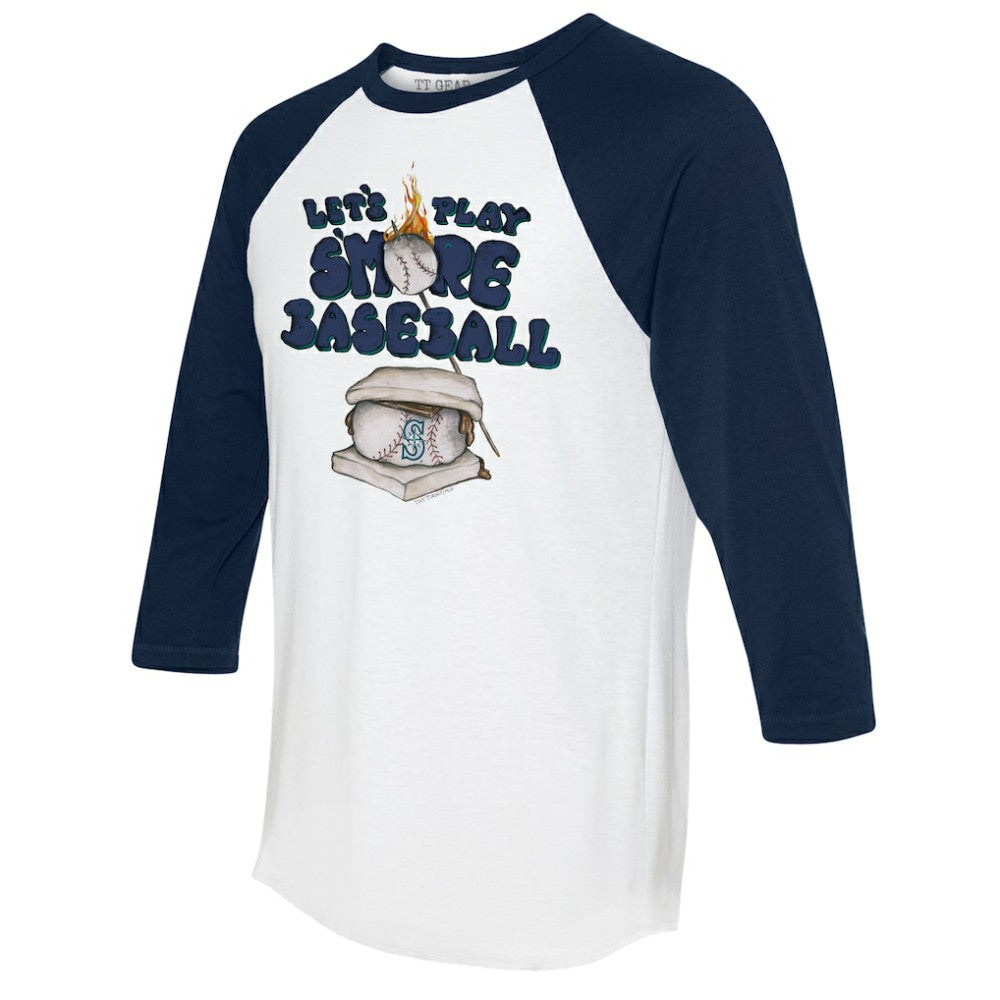Seattle Mariners Tiny Turnip Women's Smores 3/4-Sleeve Raglan T-Shirt - MLB T-shirts