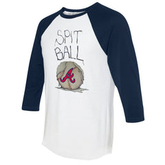 Atlanta Braves Tiny Turnip Women's Spit Ball 3/4-Sleeve Raglan T-Shirt - MLB T-shirts