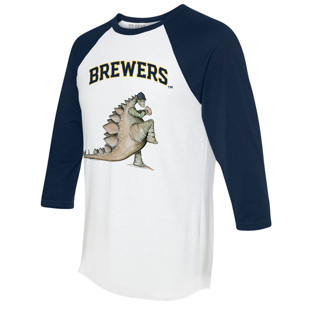Milwaukee Brewers Tiny Turnip Unisex Stega 3/4-Sleeve Raglan T-Shirt - MLB T-shirts