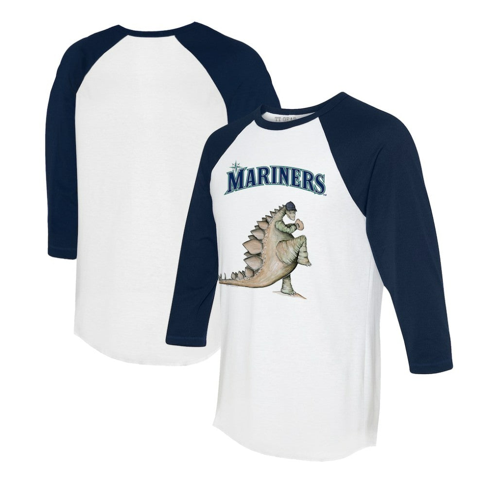 Seattle Mariners Tiny Turnip Unisex Stega 3/4-Sleeve Raglan T-Shirt - MLB T-shirts