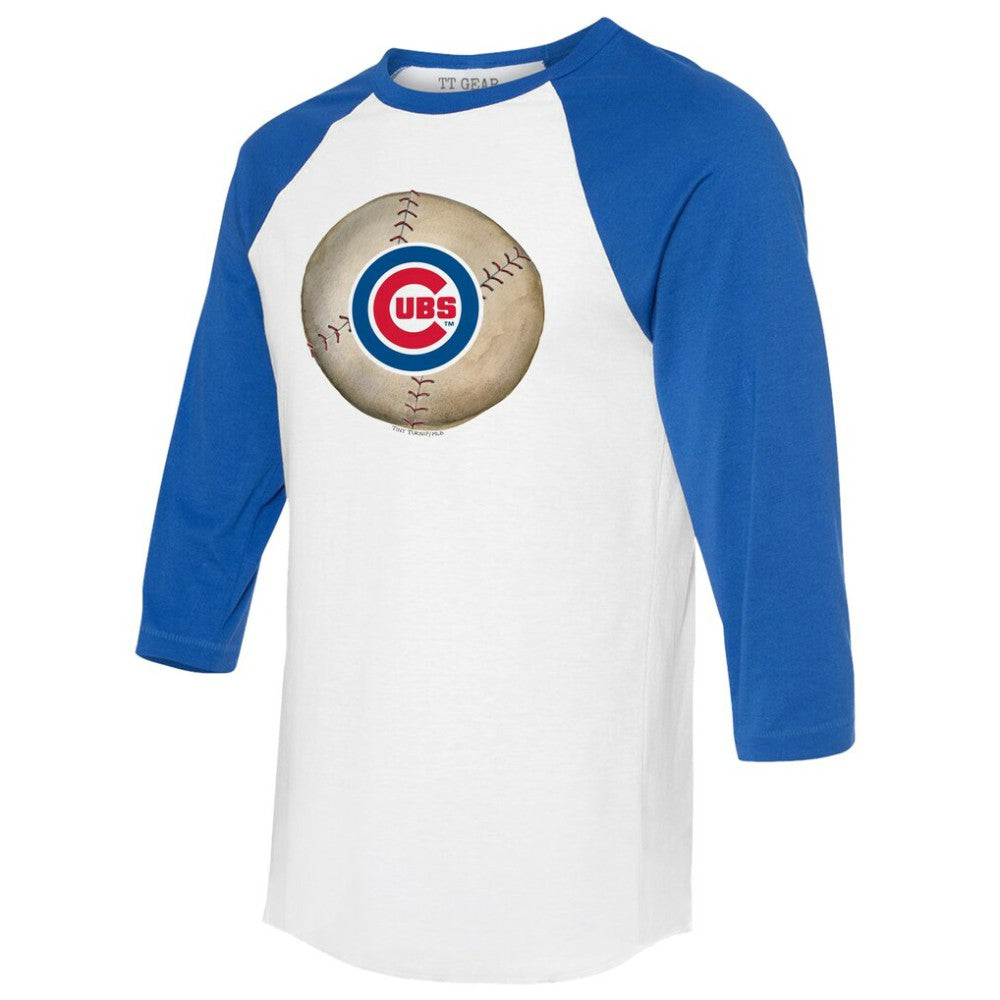 Chicago Cubs Tiny Turnip Unisex Stitched Baseball 3/4-Sleeve Raglan T-Shirt - MLB T-shirts