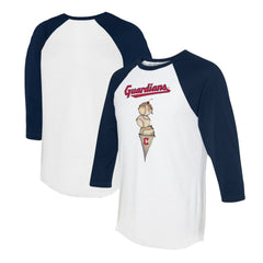 Cleveland Guardians Tiny Turnip Unisex Triple Scoop 3/4-Sleeve Raglan T-Shirt - MLB T-shirts