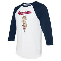 Cleveland Guardians Tiny Turnip Unisex Triple Scoop 3/4-Sleeve Raglan T-Shirt - MLB T-shirts