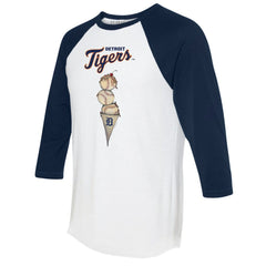 Detroit Tigers Tiny Turnip Unisex Triple Scoop 3/4-Sleeve Raglan T-Shirt - MLB T-shirts