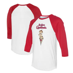 St. Louis Cardinals Tiny Turnip Unisex Triple Scoop 3/4-Sleeve Raglan T-Shirt - MLB T-shirts