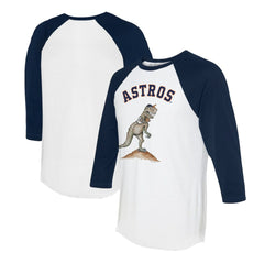 Houston Astros Tiny Turnip Unisex TT Rex 3/4-Sleeve Raglan T-Shirt - MLB T-shirts
