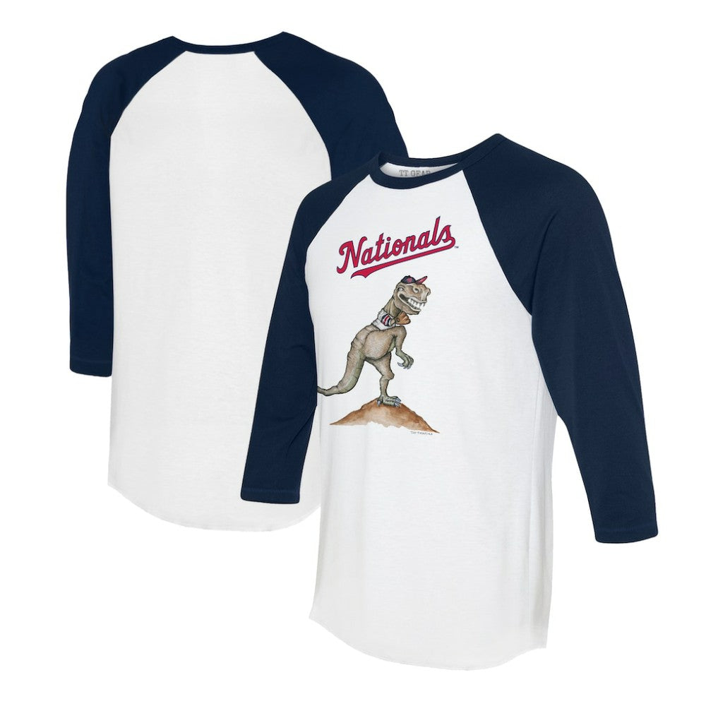 Washington Nationals Tiny Turnip Unisex TT Rex 3/4-Sleeve Raglan T-Shirt - MLB T-shirts