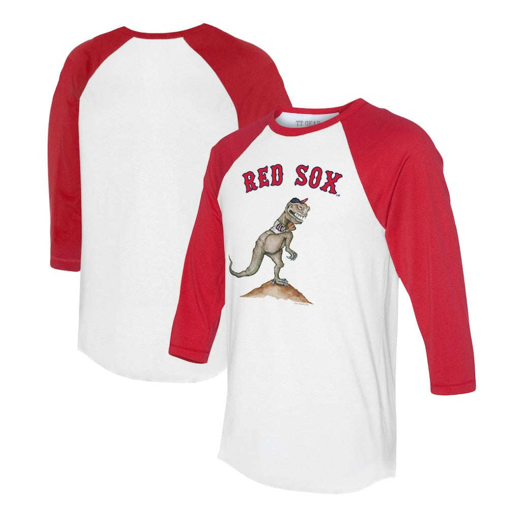 Boston Red Sox Tiny Turnip Unisex TT Rex 3/4-Sleeve Raglan T-Shirt - MLB T-shirts