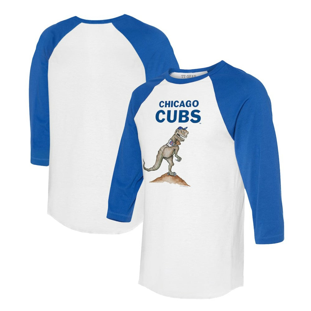 Chicago Cubs Tiny Turnip Unisex TT Rex 3/4-Sleeve Raglan T-Shirt - MLB T-shirts