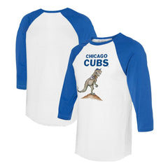 Chicago Cubs Tiny Turnip Unisex TT Rex 3/4-Sleeve Raglan T-Shirt - MLB T-shirts