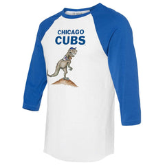 Chicago Cubs Tiny Turnip Unisex TT Rex 3/4-Sleeve Raglan T-Shirt - MLB T-shirts