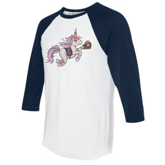 Cleveland Guardians Tiny Turnip Unisex Unicorn 3/4-Sleeve Raglan T-Shirt - MLB T-shirts