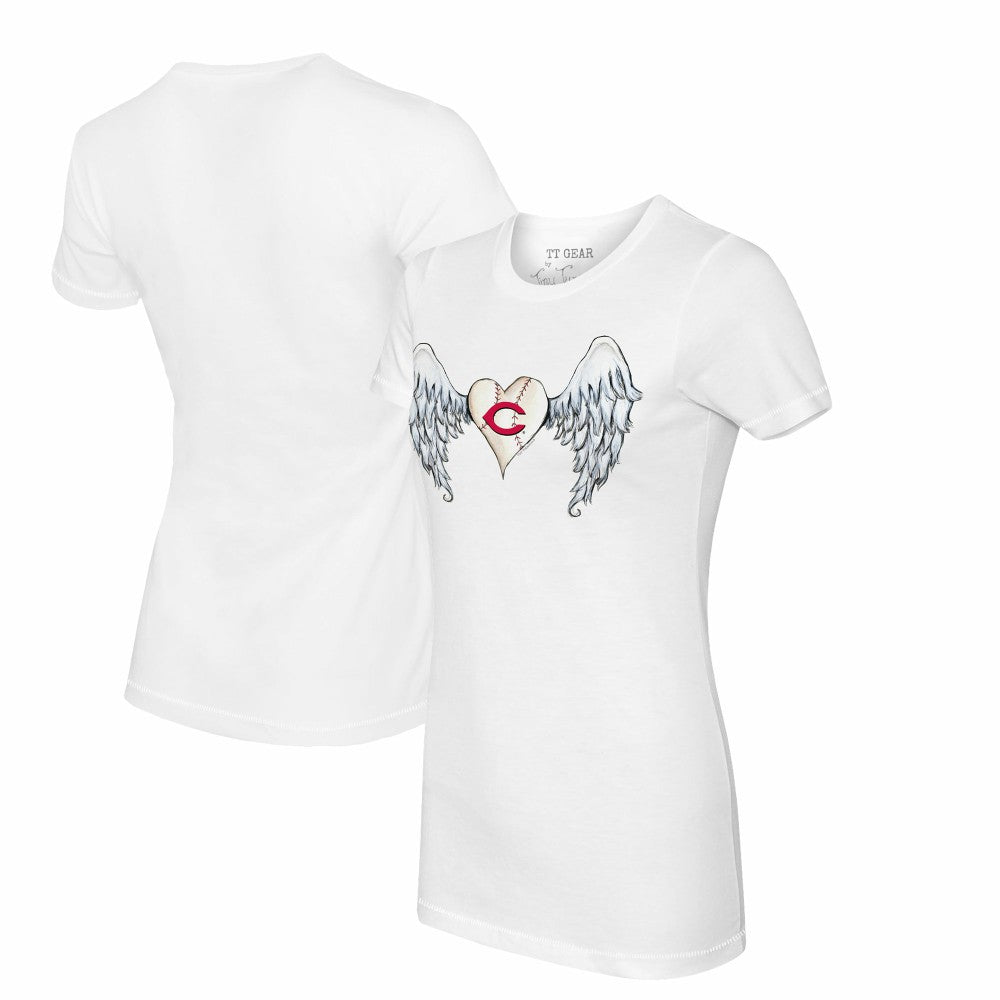 Cincinnati Reds Tiny Turnip Women's Angel Wings T-Shirt - MLB T-shirts