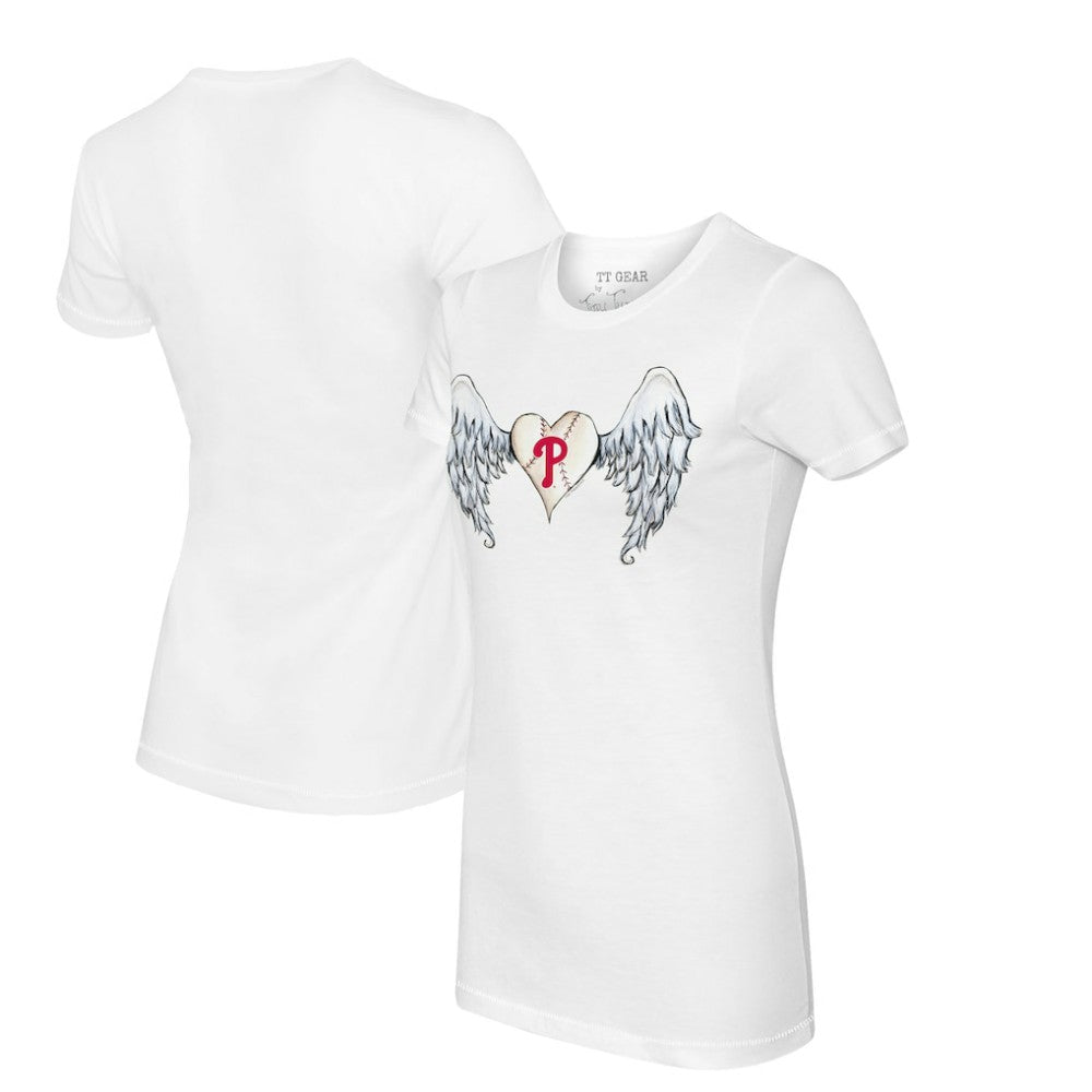 Philadelphia Phillies Tiny Turnip Women's Angel Wings T-Shirt - MLB T-shirts