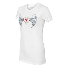 Philadelphia Phillies Tiny Turnip Women's Angel Wings T-Shirt - MLB T-shirts