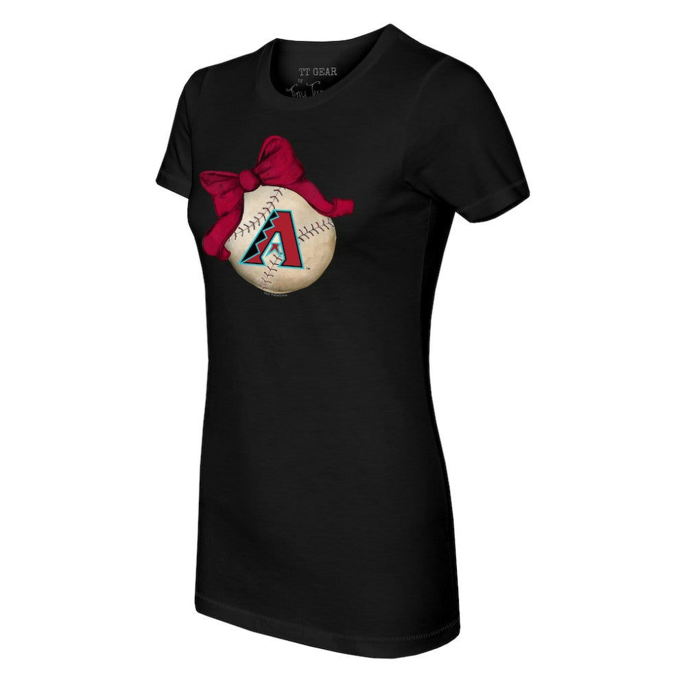 Arizona Diamondbacks Tiny Turnip Women's Baseball Bow T-Shirt - MLB T-shirts