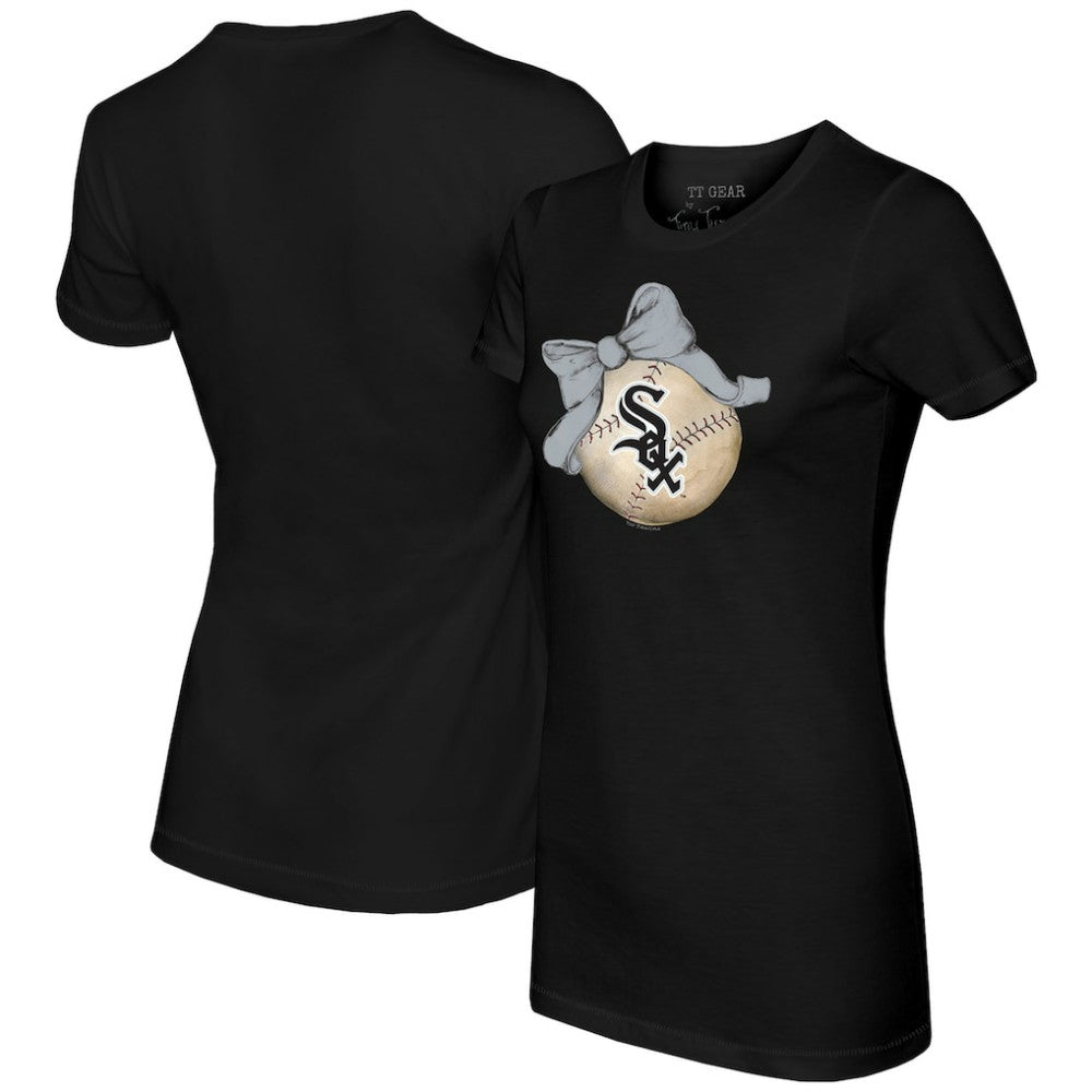 Chicago White Sox Tiny Turnip Women's Baseball Bow T-Shirt - MLB T-shirts