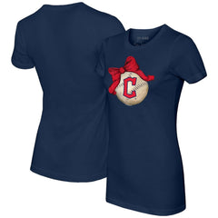 Cleveland Guardians Tiny Turnip Women's Baseball Bow T-Shirt - MLB T-shirts