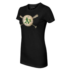 Athletics Tiny Turnip Women's Baseball Cross Bats T-Shirt - MLB T-shirts