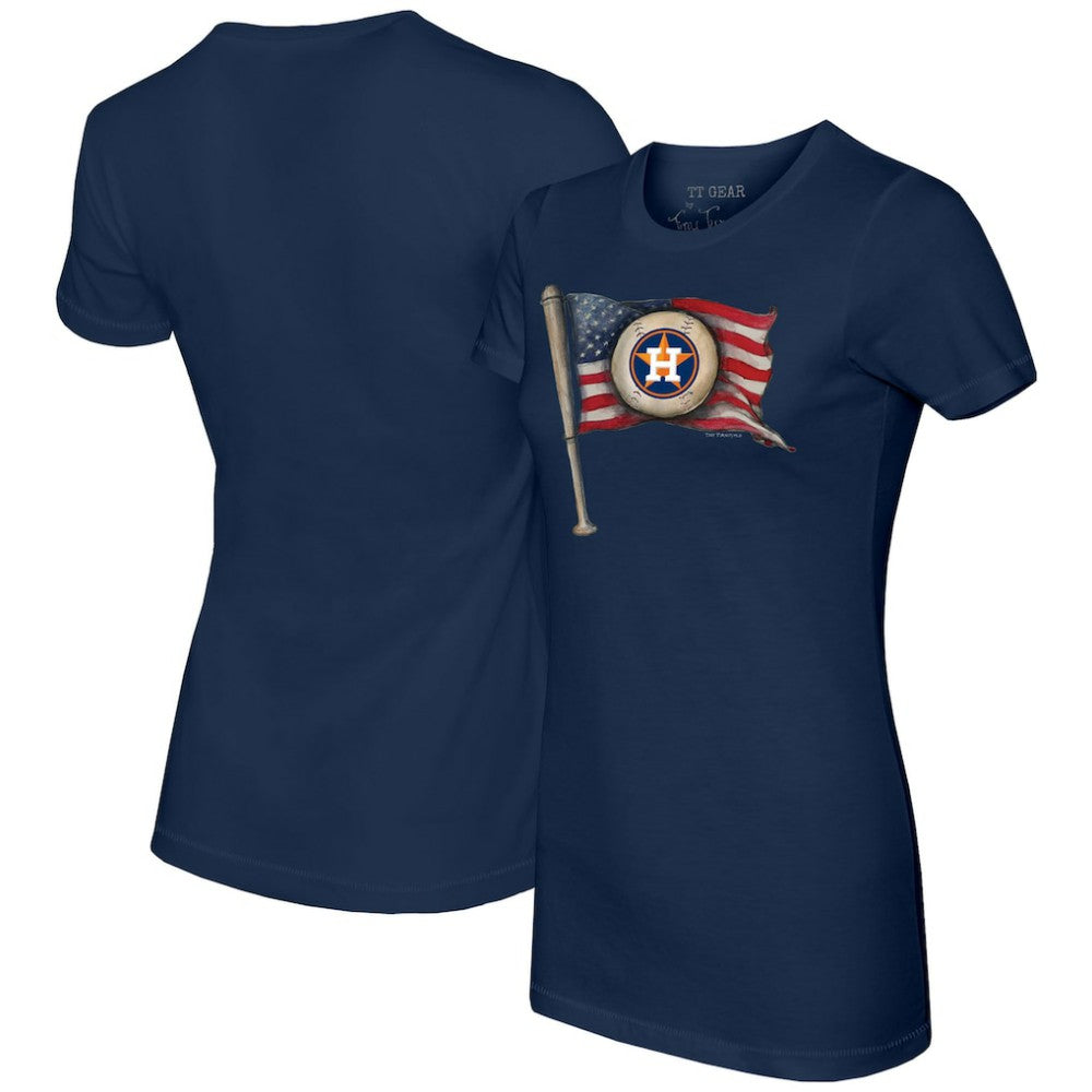 Houston Astros Tiny Turnip Women's Baseball Flag T-Shirt - MLB T-shirts