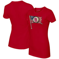 St. Louis Cardinals Tiny Turnip Women's Baseball Flag T-Shirt - MLB T-shirts