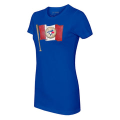 Toronto Blue Jays Tiny Turnip Women's Baseball Flag T-Shirt - MLB T-shirts