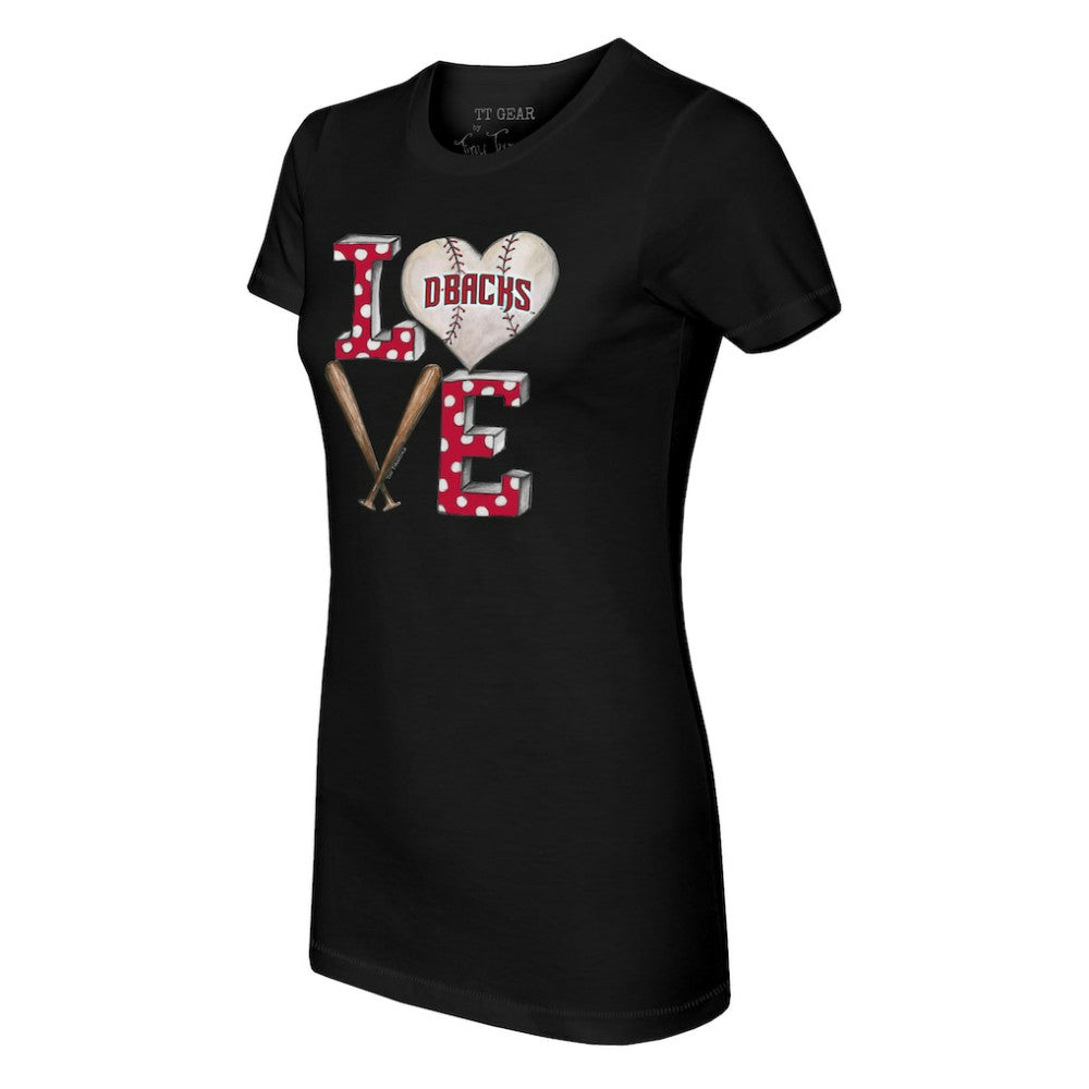 Arizona Diamondbacks Tiny Turnip Women's Baseball Love T-Shirt - MLB T-shirts